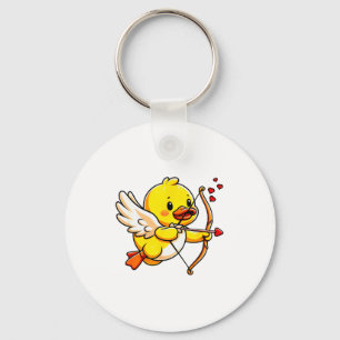Duck Valentines Cupid Heart Lover Funny Boys Girls Key Ring