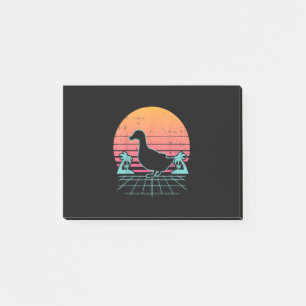 Duck Vaporwave Aestic 80s  Farm Animal Farmer Gift Post-it Notes