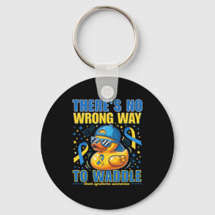 Duck Waddle Awareness Support Key Ring