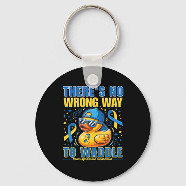 Duck Waddle Awareness Support Key Ring (Front)