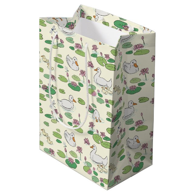 Duck Waterlily Gift Bag (Back Angled)