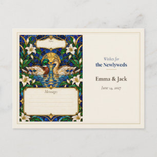 Duck Wedding Guest Book Wishes Postcard