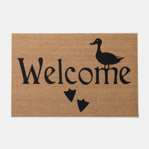 Duck Welcome Doormat   Funny Duck Lover Mat Decor