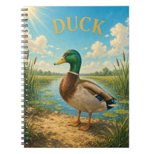 Duck Wetland Reeds Watercolor GeoSaga Notebook