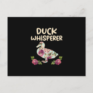 Duck Whisperer Flower Funny Farming Farm Animal Announcement Postcard