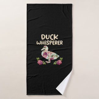Duck Whisperer Flower Funny Farming Farm Animal Bath Towel