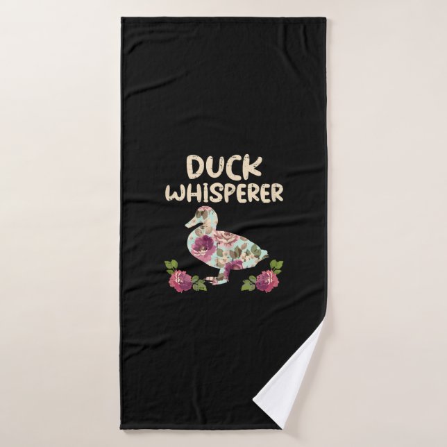 Duck Whisperer Flower Funny Farming Farm Animal Bath Towel (Bath Towel)