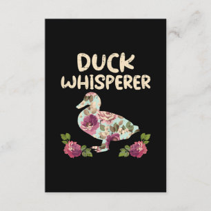 Duck Whisperer Flower Funny Farming Farm Animal Enclosure Card