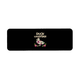 Duck Whisperer Flower Funny Farming Farm Animal Return Address Label