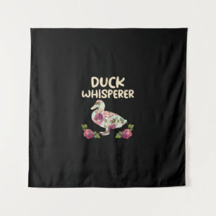 Duck Whisperer Flower Funny Farming Farm Animal Tapestry