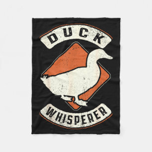 Duck Whisperer Vintage Clic Retro Animal Love Fleece Blanket