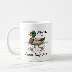 Duck Winging It Coffee Mug