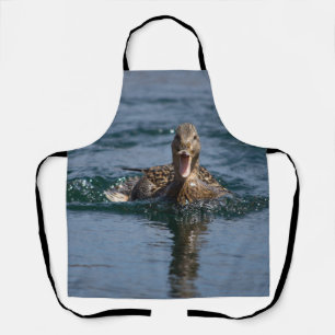 Duck with beak open   apron