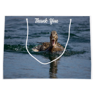Duck with beak open            large gift bag