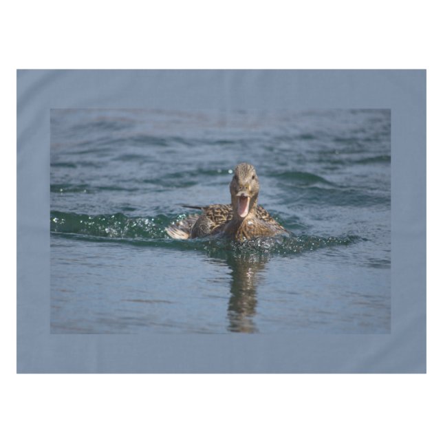 Duck with beak open             tablecloth (Front (Horizontal))