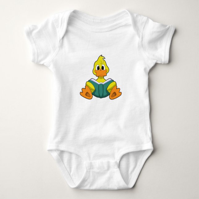 Duck with Book Baby Bodysuit (Front)