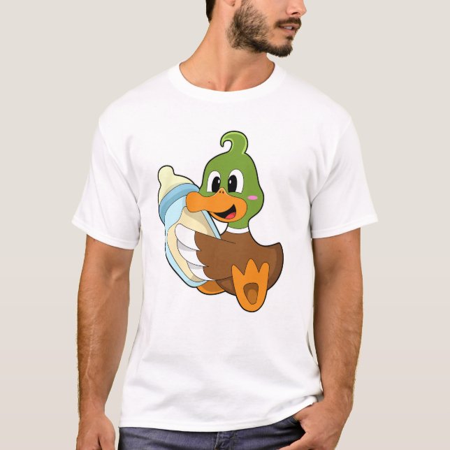 Duck with Bottle of Milk T-Shirt (Front)