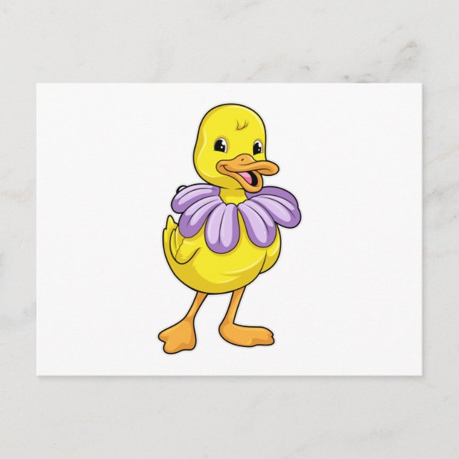 Duck with Daisy Postcard (Front)
