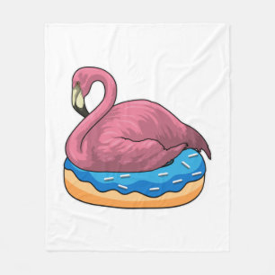 Duck with Donut Fleece Blanket