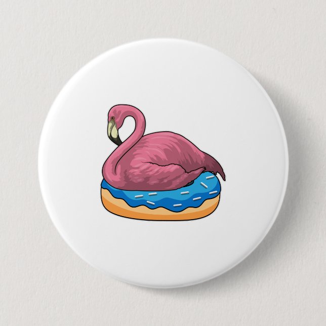 Duck with Doughnut 7.5 Cm Round Badge (Front)