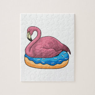 Duck with Doughnut Jigsaw Puzzle