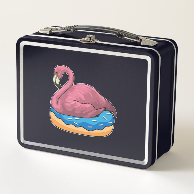 Duck with Doughnut Metal Lunch Box (Front)