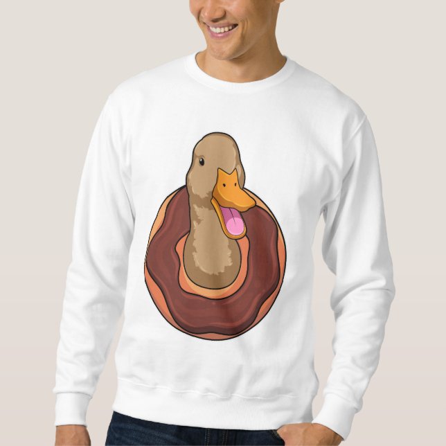 Duck with Doughnut Sweatshirt (Front)