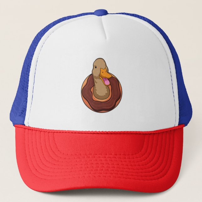 Duck with Doughnut Trucker Hat (Front)