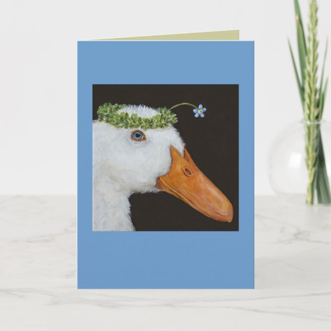 duck with forget-me-not card (Front)