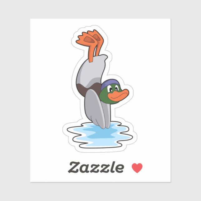 Duck with Handstand in Water.PNG (Sheet)