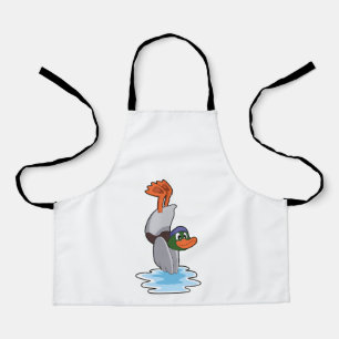 Duck with Handstand in Water.PNG Apron