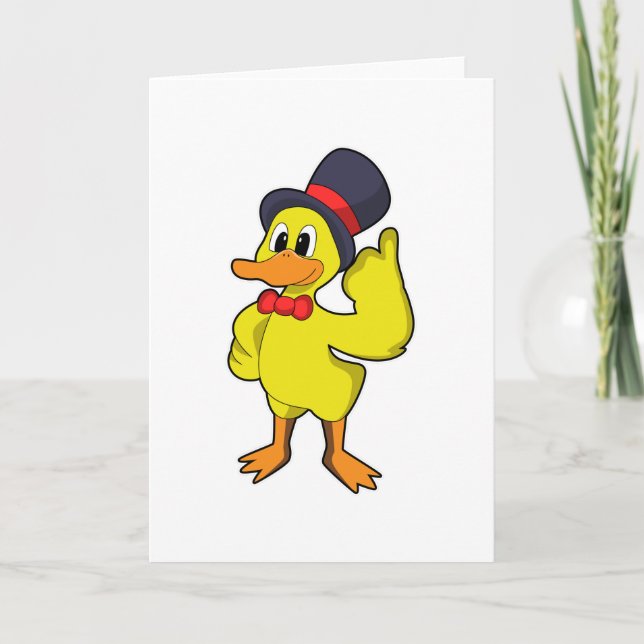 Duck with Hat Card (Front)