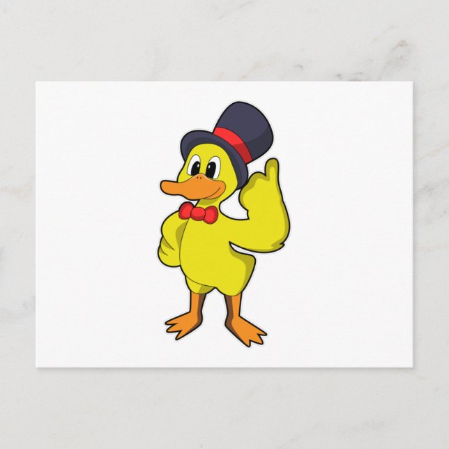 Duck with Hat Postcard (Front)