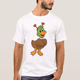 Duck with Heart Headband T-Shirt