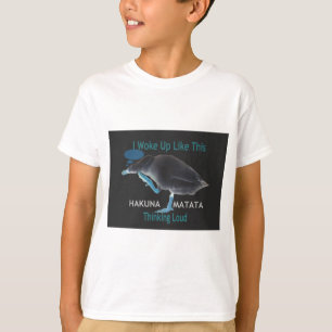 Duck with I Woke Up Like This & Hakuna Matata Text T-Shirt