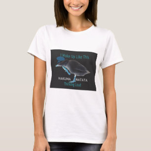 Duck with I Woke Up Like This & Hakuna Matata Text T-Shirt