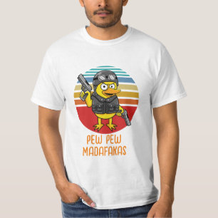 Duck with Pistols Crazy Vintage, Pew Pew Madafakas T-Shirt