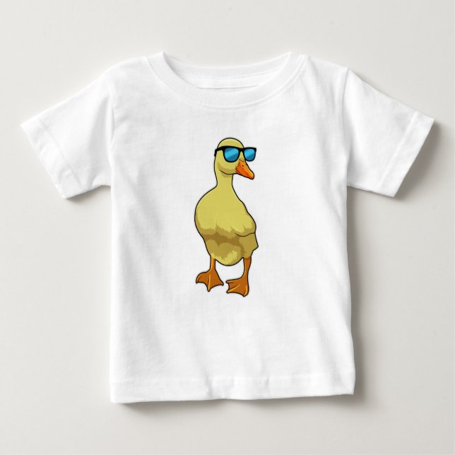 Duck with Sunglasses Baby T-Shirt (Front)