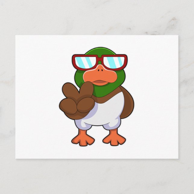 Duck with Sunglasses Postcard (Front)