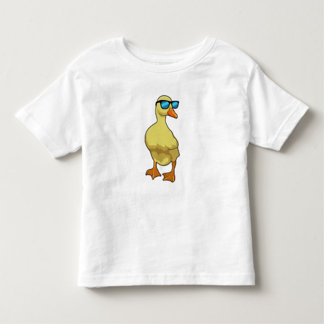 Duck with Sunglasses Toddler T-Shirt (Front)