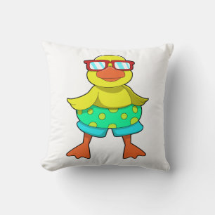 Duck with Swim ring & Sunglasses Cushion