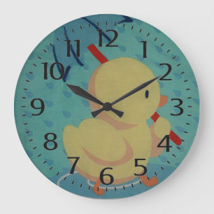Duck with Umbrella Acrylic Clock