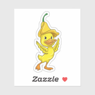 Duck with yellow Bell Cap