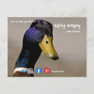 duck wonderful awesome real estate agent marketing postcard