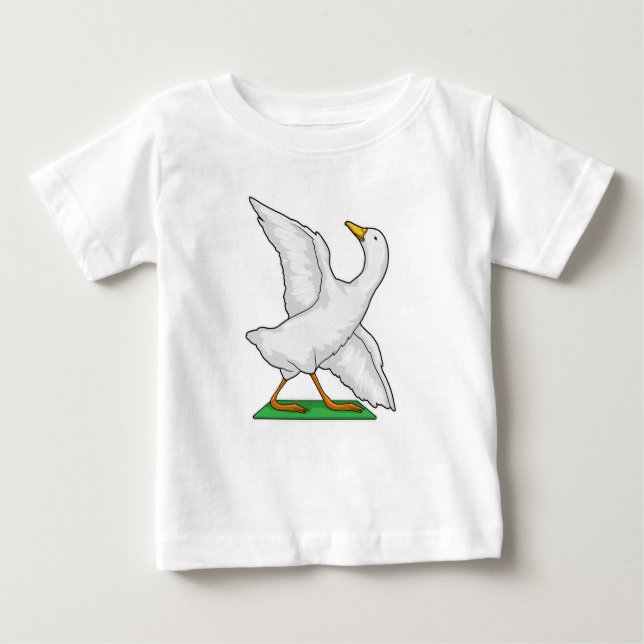 Duck Yoga Meditation Fitness Baby T-Shirt (Front)