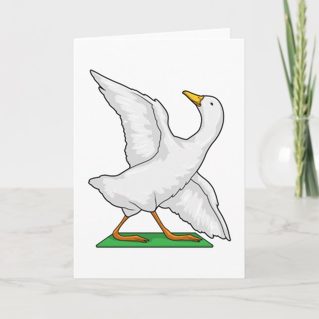 Duck Yoga Meditation Fitness Card (Front)