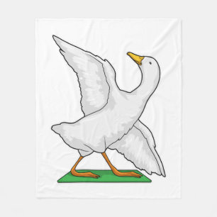 Duck Yoga Meditation Fitness Fleece Blanket
