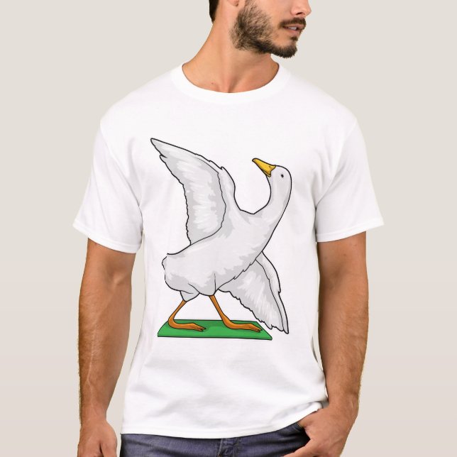 Duck Yoga Meditation Fitness T-Shirt (Front)