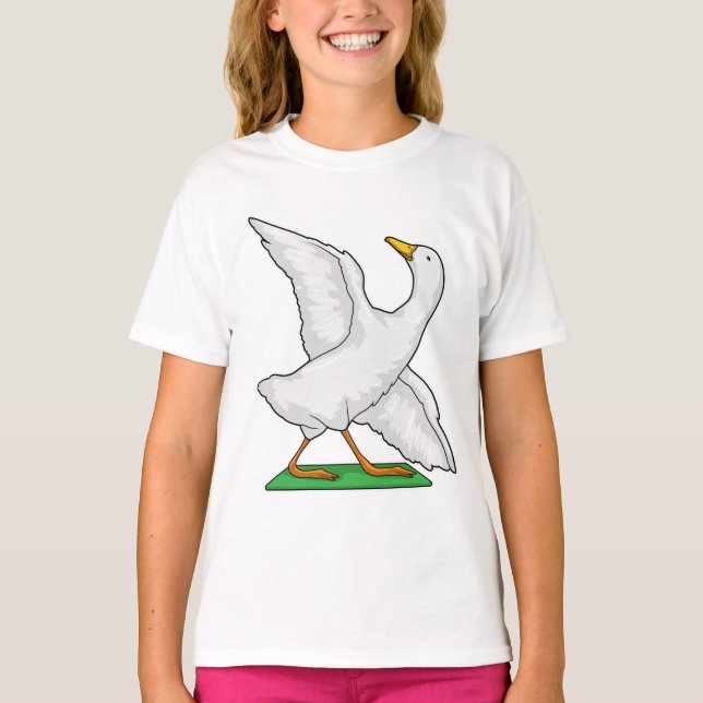 Duck Yoga Meditation Fitness T-Shirt (Front)