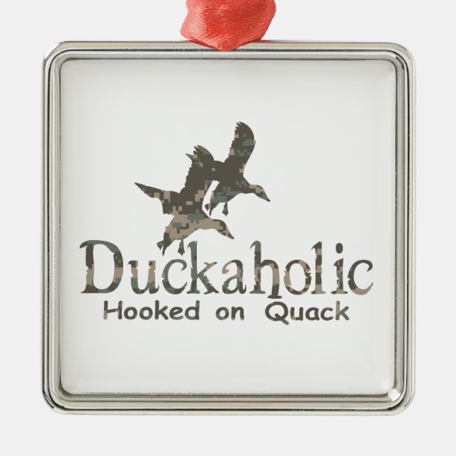DUCKAHOLIC METAL ORNAMENT (Front)